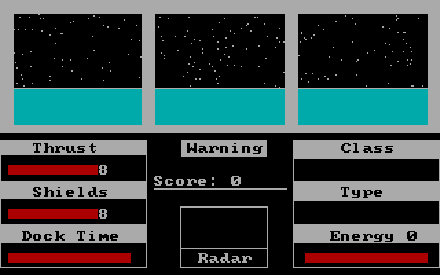 Orbital Defender IBM PC/Compatibles Screenshot: Starting the game.