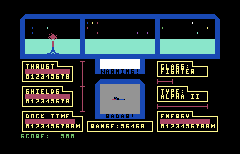 Orbital Defender Commodore 64 Screenshot: Enemy destroyed!