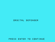 Orbital Defender for TI-99/4A - Title screen.