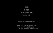Chess for IBM PC/Compatibles - Title screen (Version 2.13)