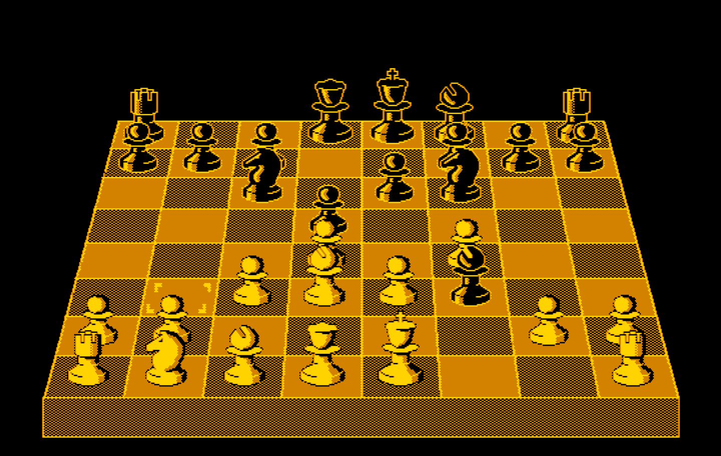 Chess IBM PC/Compatibles Screenshot: The game can optionally be played with a 3D view.