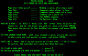 Chess for IBM PC/Compatibles - The help screen.