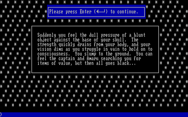 Inca IBM PC/Compatibles Screenshot: Suddenly, everything goes black...