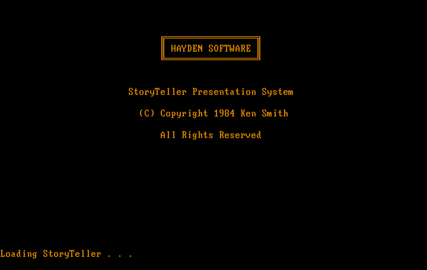Inca IBM PC/Compatibles Screenshot: Loading screen.