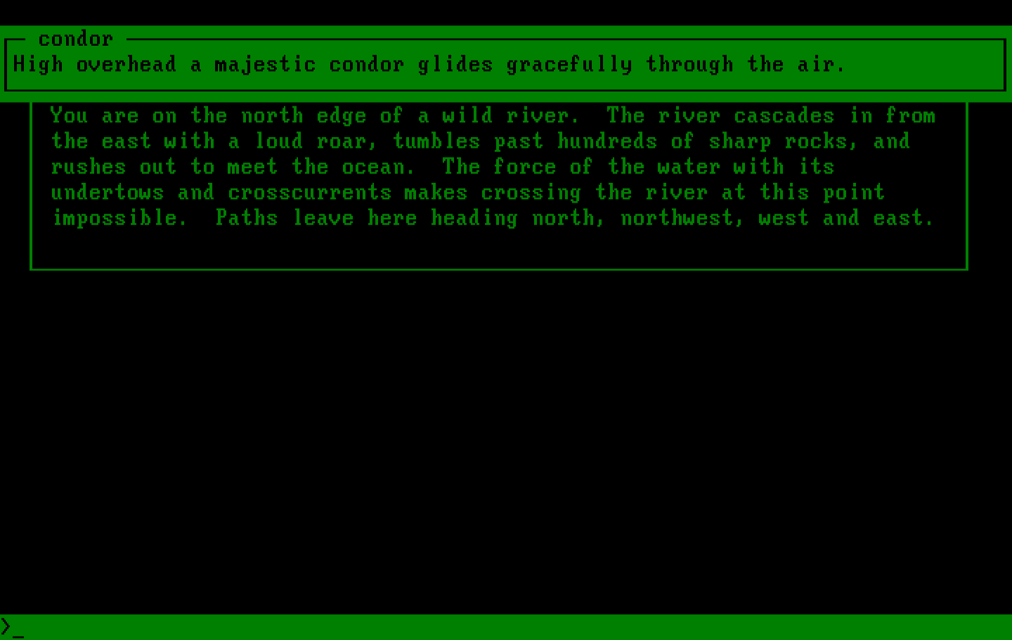 Inca IBM PC/Compatibles Screenshot: A condor flies overhead...