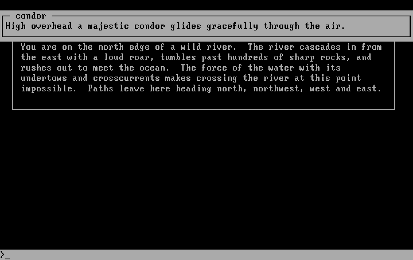 Inca IBM PC/Compatibles Screenshot: A condor flies overhead...