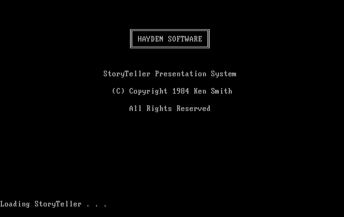 Inca IBM PC/Compatibles Screenshot: Loading screen.