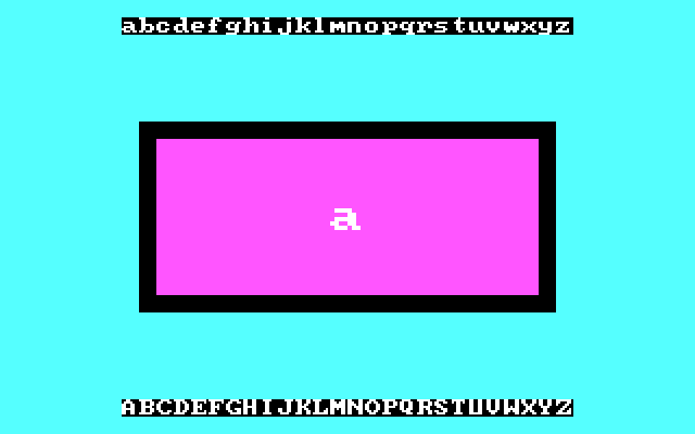 Kindercomp IBM PC/Compatibles Screenshot: Type the correct letter.