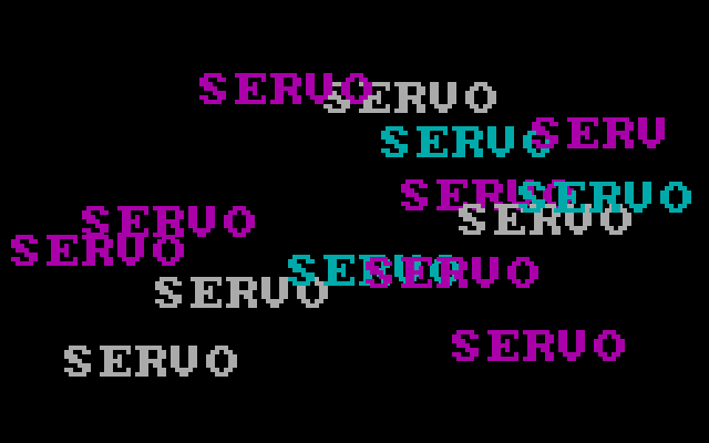 Kindercomp IBM PC/Compatibles Screenshot: My name is randomly animated all of the place.