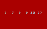 Kindercomp for IBM PC/Compatibles - What is the next number in this sequence?