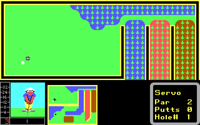 Mini-Putt IBM PC/Compatibles Screenshot: This course is a little more challenging.