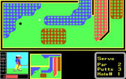 Mini-Putt for IBM PC/Compatibles - Near the hole; there are numerous hills on this hole.