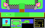 Mini-Putt for IBM PC/Compatibles - The castle hole is tricky...
