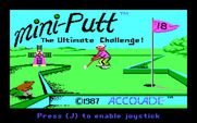 Mini-Putt for IBM PC/Compatibles - Title screen.