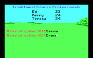 Mini-Putt for IBM PC/Compatibles - Setting up players for a new game.