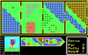 Mini-Putt for IBM PC/Compatibles - The first hole of the challenging course.