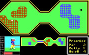 Mini-Putt for IBM PC/Compatibles - Several narrow passages on this hole.
