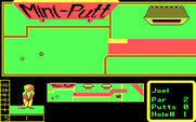 Mini-Putt for IBM PC/Compatibles - You need to time your shot with a moving gate on this hole.