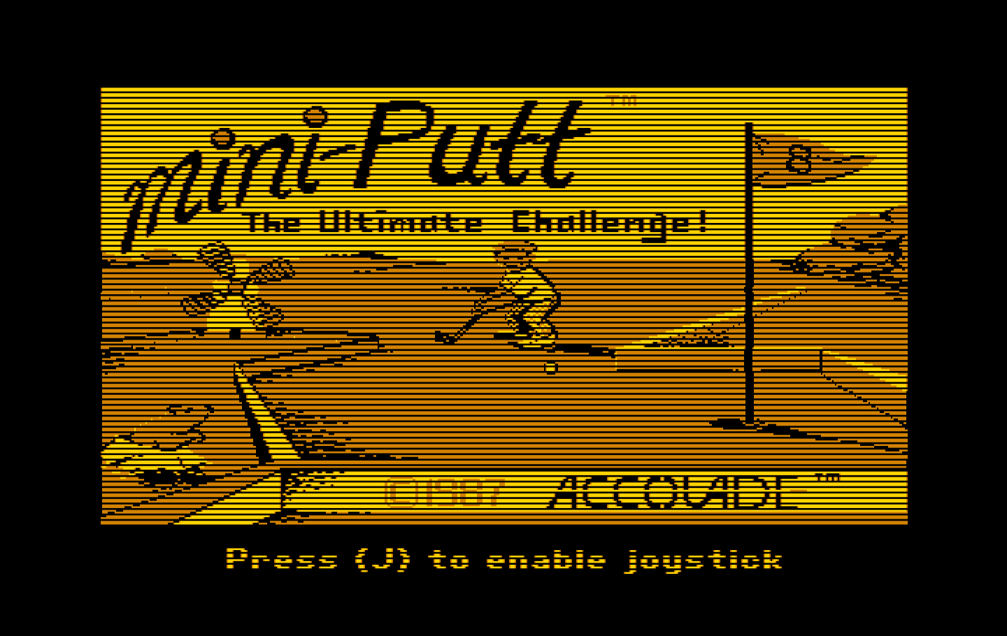 Mini-Putt IBM PC/Compatibles Screenshot: Title screen.