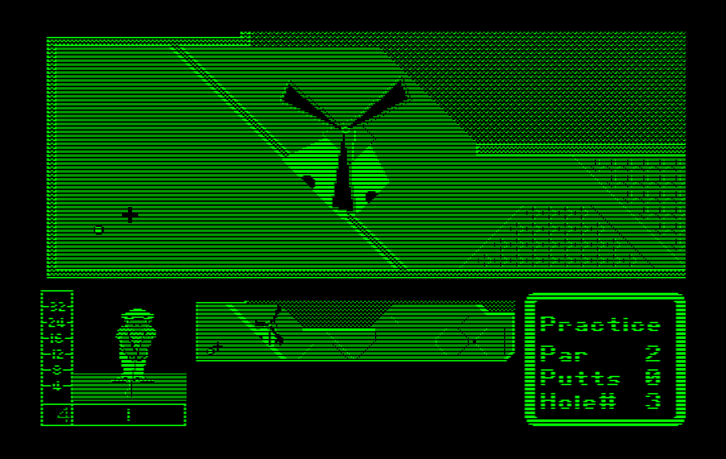 Mini-Putt IBM PC/Compatibles Screenshot: A classic windmill.