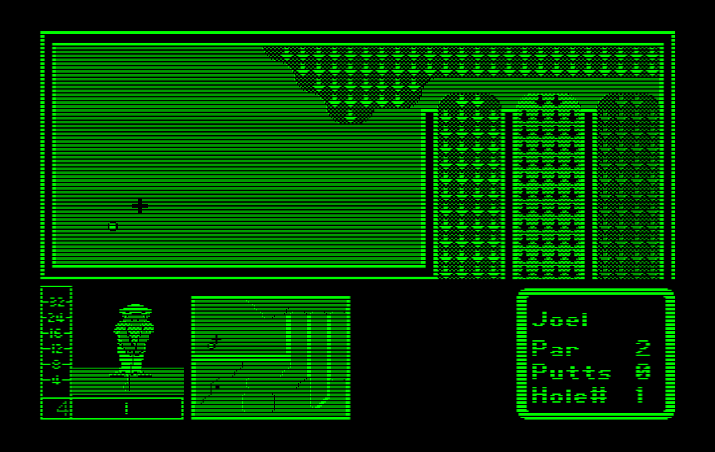 Mini-Putt IBM PC/Compatibles Screenshot: There are more hills to worry about here.