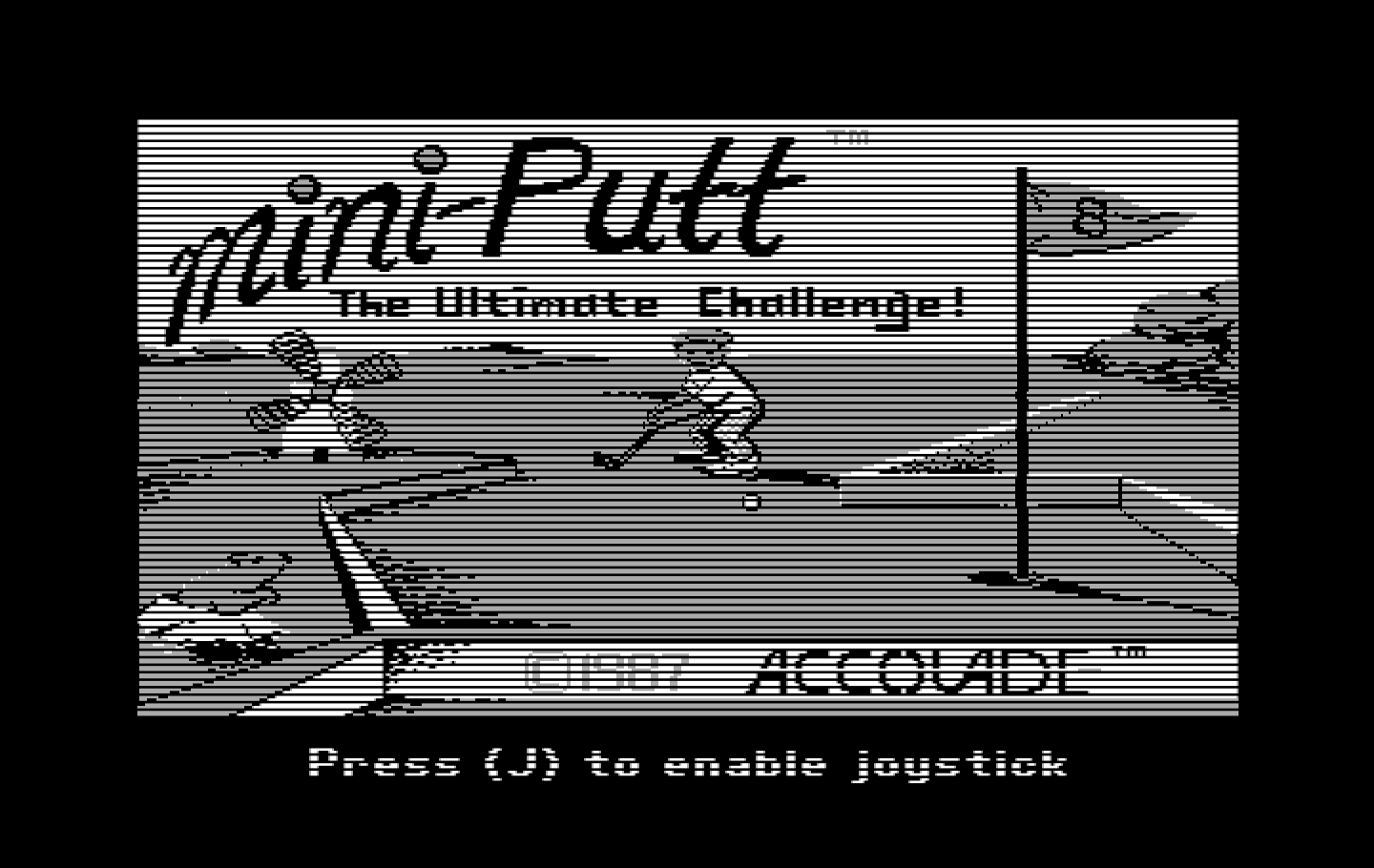 Mini-Putt IBM PC/Compatibles Screenshot: Title screen.