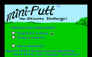 Mini-Putt for Apple IIgs - Main menu.