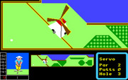 Mini-Putt for Apple IIgs - A classic windmill; time your shot carefully!