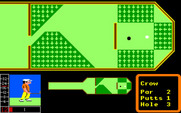 Mini-Putt for Apple IIgs - The arrows indicate hills.