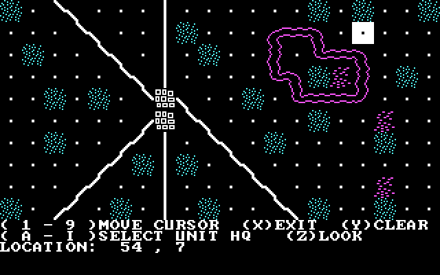 Mech Brigade IBM PC/Compatibles Screenshot: Starting one of the generated scenarios.