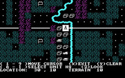 Mech Brigade for IBM PC/Compatibles - Depending on options selected the terrain can vary.
