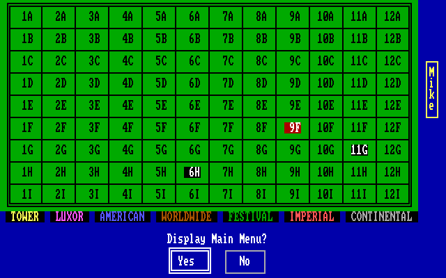 Computer Acquire IBM PC/Compatibles Screenshot: Display the main menu?