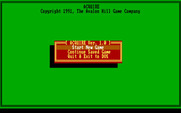 Computer Acquire for IBM PC/Compatibles - The main menu.