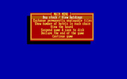 Computer Acquire for IBM PC/Compatibles - The in game menu.