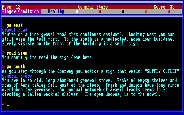 Supernova IBM PC/Compatibles Screenshot: Exploring the area...