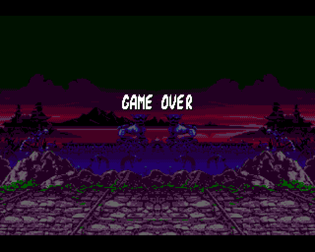 Mortal Kombat II Amiga Screenshot: Game over.