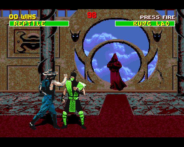Mortal Kombat II Amiga Screenshot: A fight begins...
