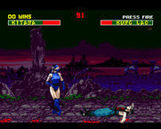 Mortal Kombat II for Amiga - My opponent is down...for now!