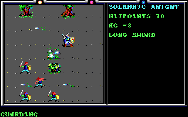 Death Knights of Krynn IBM PC/Compatibles Screenshot: Battle screen.
