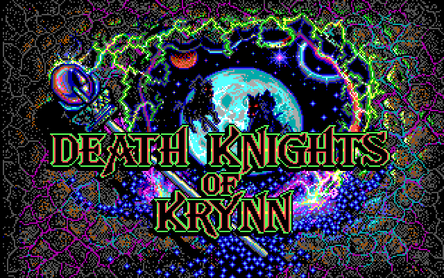 Death Knights of Krynn IBM PC/Compatibles Screenshot: Main title screen.