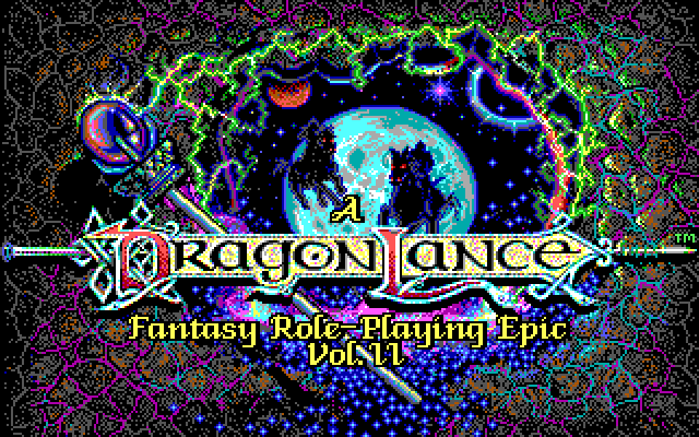 Death Knights of Krynn IBM PC/Compatibles Screenshot: DragonLance title screen.