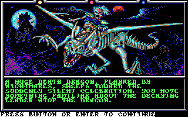 Death Knights of Krynn IBM PC/Compatibles Screenshot: A battle begins!