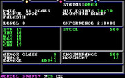 Death Knights of Krynn for IBM PC/Compatibles - Character stats.