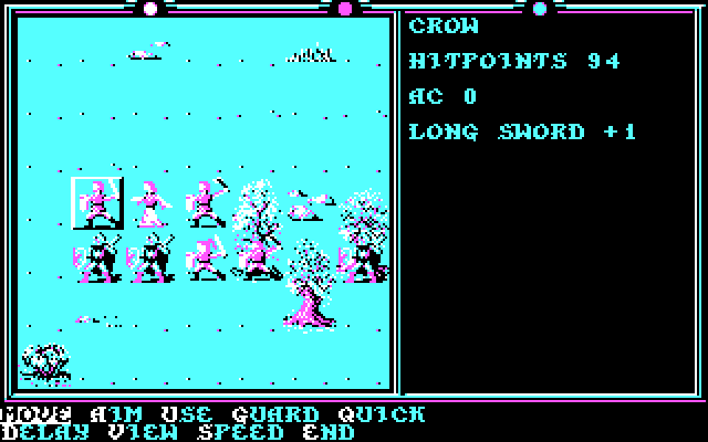 Death Knights of Krynn IBM PC/Compatibles Screenshot: The battle screen.
