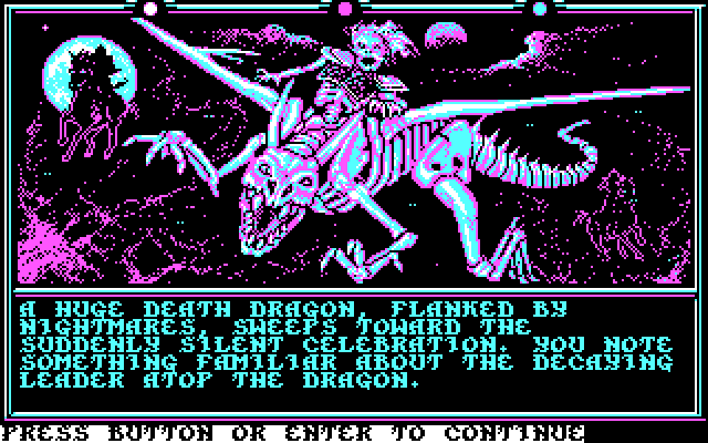 Death Knights of Krynn IBM PC/Compatibles Screenshot: A battle is about to begin...