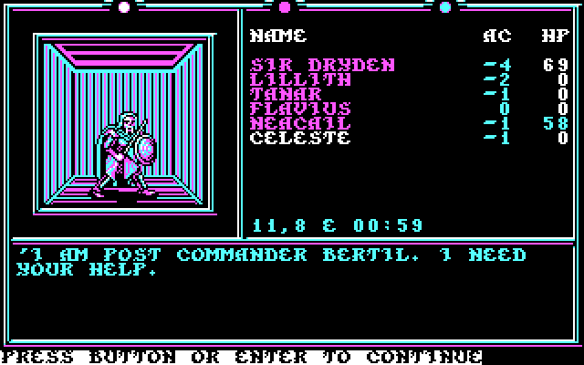 Death Knights of Krynn IBM PC/Compatibles Screenshot: Take on this side quest?