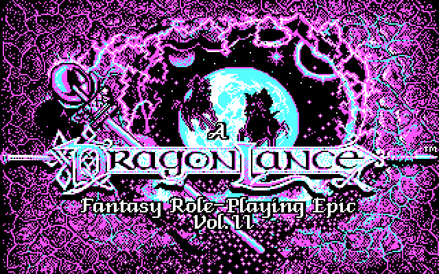 Death Knights of Krynn IBM PC/Compatibles Screenshot: DragonLance title screen.