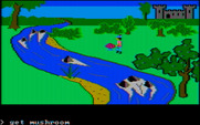 King's Quest for IBM PC/Compatibles - A mushroom! Better take this, it could prove useful later...