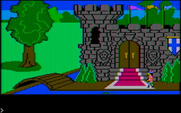 King's Quest for IBM PC/Compatibles - The entrance to the castle; don't fall in the moat!