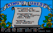 King's Quest for IBM PC/Compatibles - Title screen (Updated IBM PC release).